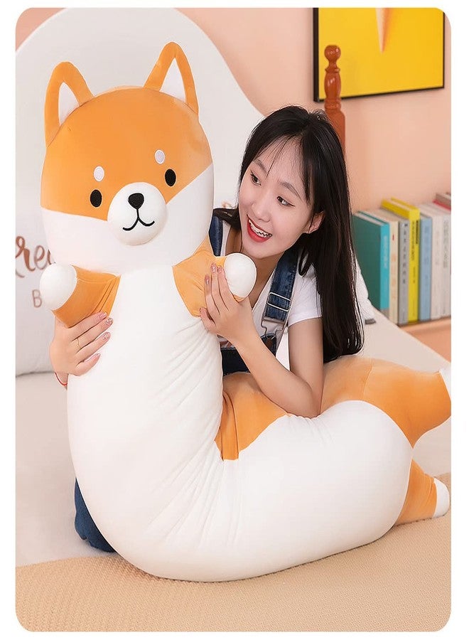 MIAOHAHA Long Plush Shiba Inu Dog Soft Stuffed Animal Akita Corgi Toy Plush Toy Pillow Hugging Pillow for Kids and Girls(Shiba, 110cm/43.3in) - Image 2